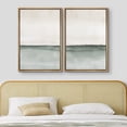 thumbnail image 3 of IDEA4WALL Framed Canvas Print Wall Art Set of 2 Grunge Industrial Pastel Gray Watercolor Horizon Geometric Abstract Modern Art Contemporary Artwork for Bedroom, Office - 24"x36"x2 Panels Natural, 3 of 5