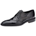 thumbnail image 3 of Men's Belvedere Nino Shoes Black Ostrich Eel leg Genuine Leather Lace Up OB4, 3 of 5