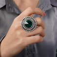 thumbnail image 2 of Bohemian Big Round Crystal Statement Ring for Women, 2 of 7