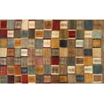 thumbnail image 1 of Ahgly Company Indoor Rectangle Contemporary Dark Sienna Brown Abstract Area Rugs, 6' x 9', 1 of 6