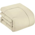 thumbnail image 3 of 500-TC Egyptian Cotton All Season Comforter for Adults Oversized King Plus Size 120" x 128" Inches, 1pc Comforter Box Stitched with 4 Corner Tabs, 300 GSM Comforter, (Beige), 3 of 7