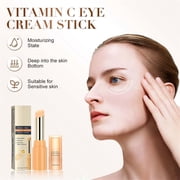 HYLLai Vitamin C Eye Balm Stick – Brightening Under-Eye Treatment for Dark Circles & Puffiness, Portable Twist-Up Stick for On-the-Go Use,