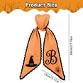 thumbnail image 3 of Halloween Wreath Accent Bow, Themed Fabric Sash, Silhouette Printed Ribbon, Front Door Bow Decor, Harvest Decorative Ribbon, Striped Cloth with Contrast Edge Trim, Seasonal Wreath Accent, 3 of 6