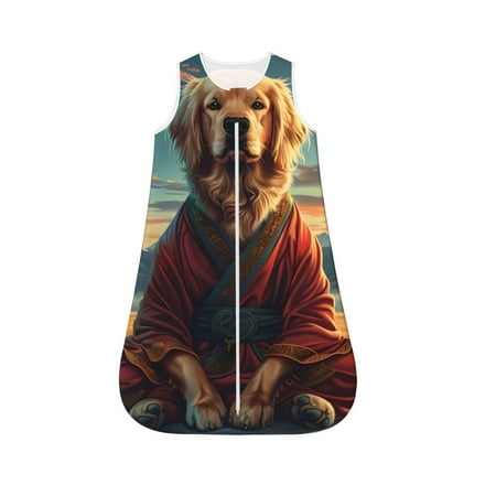 

Cauagu Meditating Golden Retriever for Infant Wearable Blanket Unisex Girl Boy Swaddle Transition Sack - Newborn Essentials Sleep Clothes-Small