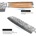 thumbnail image 6 of Qulajoy Santoku Knife 7 Inch - Professional Japanese 67 Layers Damascus VG-10 Steel - Sharp Hammered Kitchen Knife - Zebrawood Handle with Sheath, 6 of 6