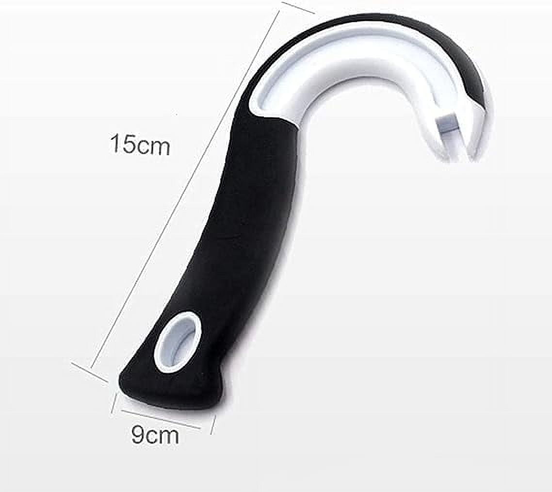 FRKSMD-2 PCS Black Manual J Shape Ring Pull Can Opener, Stainless Steel