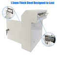 thumbnail image 5 of Through The Door Mail Drop Box - 1.5mm Steel Payment Dropbox - Door Mount Theft Proof Mailbox - Locking Deposit Drop Box for Night Key, Deposit, Cash, and Rent, Light Gray, 5 of 10