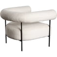 thumbnail image 5 of District Accent Chair in Ivory Boucle Fabric w/ Black Metal Frame by Diamond Sofa, 5 of 6