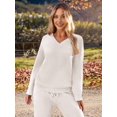 thumbnail image 4 of Women'S Lounge Sets Fall Fashion 2 Piece Outfits Sweater Pajama Set Fuzzy Loungewear Matching Winter Clothes White XL, 4 of 9