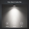 thumbnail image 3 of TGHTBA-MR16 LED Bulbs Dimmable,50W Halogen Replacement, 5000K Cool White GU5.3 Bi-Pin Base,40-Degree Narrow Beam Angle,5W 12V AC DC Indoor Outdoor Tunnable Landscape Lighting Bulbs, 6 Pack, 3 of 4