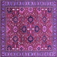 thumbnail image 1 of Ahgly Company Indoor Square Oriental Purple Industrial Area Rugs, 4' Square, 1 of 4