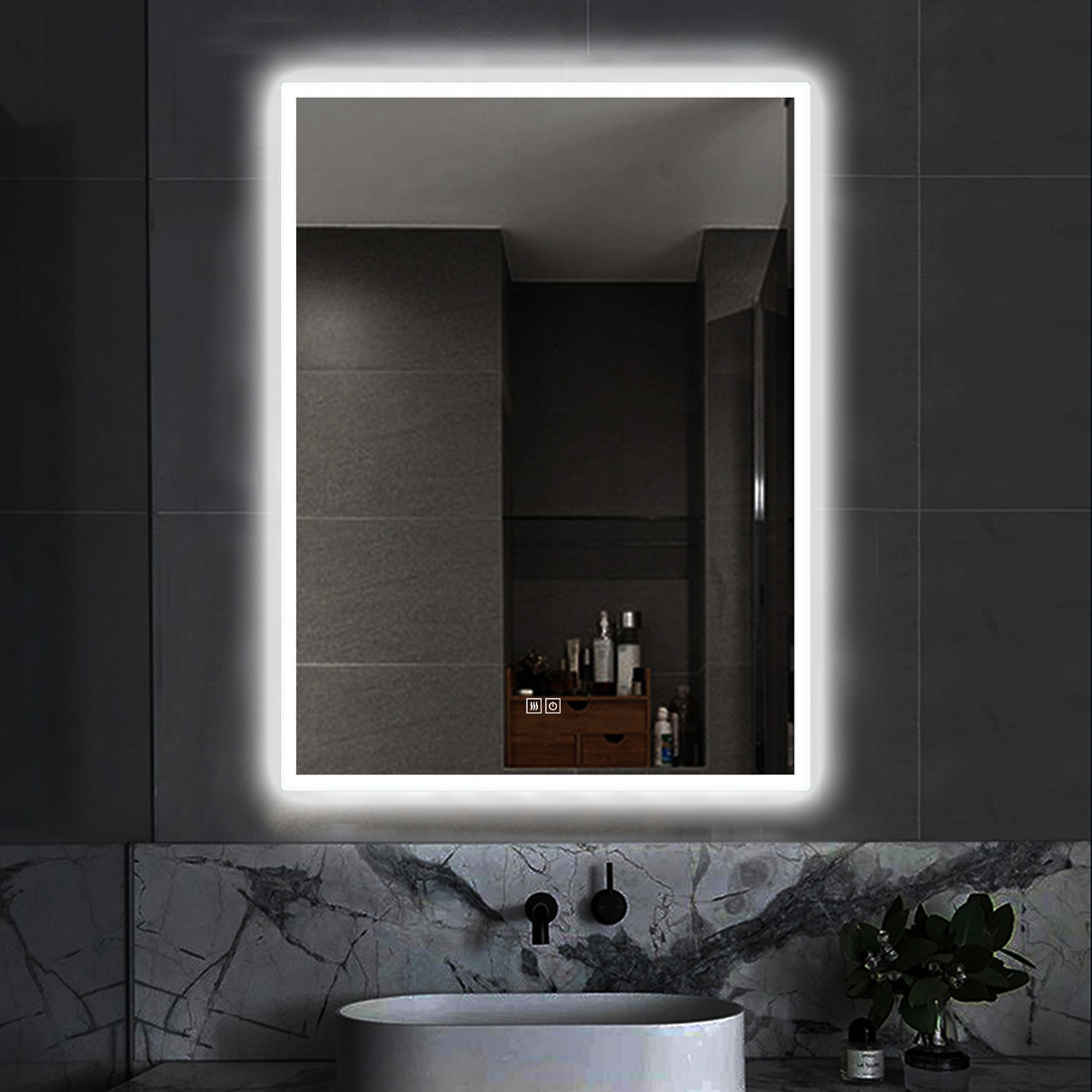 36 in x 28 in Modern Vanity LED Mirror - Walmart.com 36 in x 28 in Modern Vanity LED Mirror - Walmart.com
