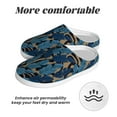 thumbnail image 6 of KLL Blue Leaves A Pattern Adult Unisex Cozy Slippers,Fuzzy Slip-on Slippers TPR Sole Slippers Comfort Plush Home Footwear for Indoor & Outdoor-13, 6 of 7