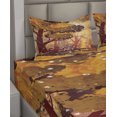 thumbnail image 4 of Ambesonne Nature Fitted & Top Sheet Set with Shams, Trees and Bench Snowfall, Multicolor, 4 of 5