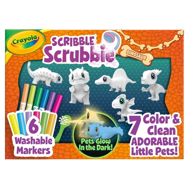 Paquete combinado Toy Crayola Scribble Scrubbie Pets Dinosaur Glow