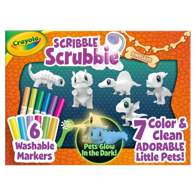 Paquete combinado Toy Crayola Scribble Scrubbie Pets Dinosaur Glow