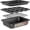 Black, variant on Bakken 4-Piece Bakeware Sets, Nonstick Carbon Steel Baking Sheet, Stackable Space-Saving Bakeware, Dishwasher Safe, Oven Safe 450°F, Gray Marble