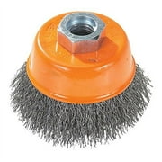 Walter 13D504 Crimped Wire Cup Brush - 5 in. Carbon Steel Brush with 5/8-11 in.