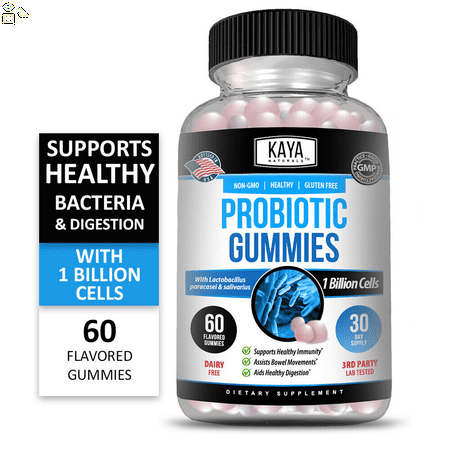 Probiotic Gummies 1 Billion CFU 60Ct, Guaranteed Potency Digestive Immune Health