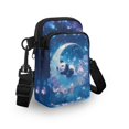 thumbnail image 3 of HELLHERO Panda Moon Pattern Double Layer Women Shoulder Bag for Unisex Outdoor Travel Shoulder Bags Polyester 4.33"x1.97"x7.09", 3 of 7
