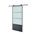thumbnail image 4 of Wood & Hart 37" Concorde Frosted Metal Barn Door Kit, 4 of 9