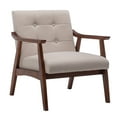 thumbnail image 4 of Convenience Concepts Take a Seat Natalie Accent Chair, Sandy Beige Fabric/Espresso, 4 of 11