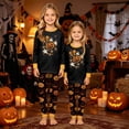 thumbnail image 6 of HTHLVMD Halloween Sleep Set, Long Sleeve Loungewear, Print Pjs, Top Bottom Sleepwear, Halloween Bow Ghost Pumpkin Floral Family Matching Pajamas Set, Long Sleeve Crew Neck 2 Piece Loungewear, 8 Years, 6 of 7