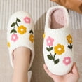 thumbnail image 6 of House Slippers for Women Cute Floral Indoor And Outdoor Shoes Fuzzy Memory Foam Slip On Winter Slippers, 6 of 6