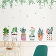 thumbnail image 4 of Inteprter Adhesivo de pared de planta, calcomanías de dormitorio, pegatinas de PVC en maceta, papel tapiz autoadhesivo, murales, decoración para el Decoración del hogar Inteprter HA077973-00B, 4 of 6