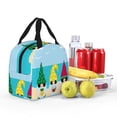 thumbnail image 4 of Rateoe Gnomes On The Beach Pattern Insulated Lunch Bag with Thick Aluminum Foil Lunch Tote Bag with Front Pocket for Men and Women, Ideal for Work, School, Picnics, and Travel, 4 of 5