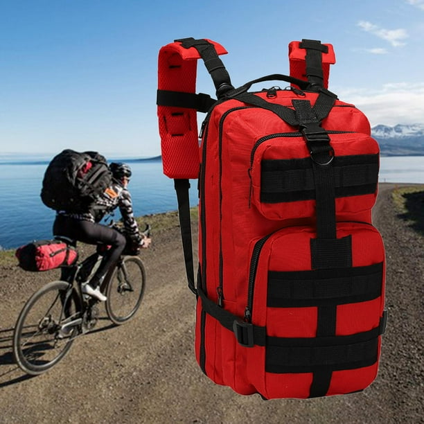 Resistencia al agua Senderismo Mochila Mochila Mochila Supervivencia Escuela Aventura Viajar rojo Cola Mochila de senderismo de caza