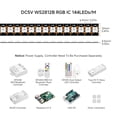 thumbnail image 4 of BTF-LIGHTING WS2812B Tira de luces LED 1m 5m 30LEDs/m 60LEDs/m IP30 IP65 IP67 5050SMD Direccionable individualmente PCB blanco negro flexible Tira de píxeles LED a todo color Dream Color DC5V, 4 of 5
