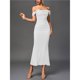 thumbnail image 4 of Vestido Maxi con Hombros Descubiertos, Corsé Fruncido, Ajustado, Vestidos Formales para Invitadas de Boda para Mujeres L, 4 of 8