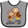 thumbnail image 3 of Inktastic My Grandma Loves Me Cute Owl Family Boys or Girls Baby Bib, 3 of 4