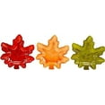 thumbnail image 4 of Harvest Autumn Fall Leaves Metallic Plastic Leaf Dishes Plastic Serving Trays 3 Count, 4 of 5