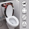 thumbnail image 4 of HELLHERO Santa Claus and Snowflakes Toilet Lid Covers Soft & Reusable Toilet Lid Dust Cover Set Stretch Fit 2-Piece, 4 of 8