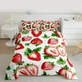 thumbnail image 2 of Homewish Kids Red Strawberry 2pcs Bedding Comforter Set,Fresh Fruit Twin Comforter Sets,Kawaii Cute Breathable Bedding Set,Breathable Home Decor,Reversible, 2 of 8