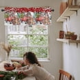 thumbnail image 6 of Red Christmas Kitchen Valances for Windows 42x12 Inch Kitchen Curtains Valances Rod Pocket Xmas Winter Snowflakes Truck Dogs Bathroom Window Valances for Window Treatment Decor, 6 of 6