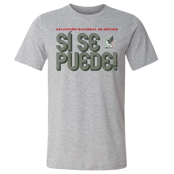 Men's 500 Level Heather Gray Mexico National Team Si Se Puede Inline Bold T-Shirt