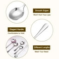 thumbnail image 3 of Unique Bargains 8Pack 7.3' Stainless Steel Ice Tea Spoons Round Coffee Mixing Spoon, Silver, 3 of 4