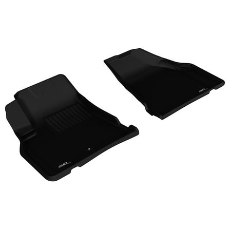 3D MAXpider Front Row Custom Fit All-Weather Floor Mat for Select Buck Enclave/ Chevrolet Traverse/ GMC Acadia Models - Kagu Rubber (Black)