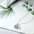 thumbnail image 5 of Gem Stone King 2.87 Ct Round Blue Zircon 925 Sterling Silver Pendant, 5 of 5