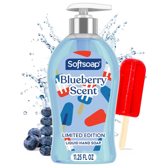Softsoap Limited Edition Liquid Hand Soap, Blueberry Scent, 11.25 fl oz Pump Bottle