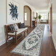 thumbnail image 3 of Roxstand 2.5'x12' Washable Runner Rug for Hallway Entrance Bedroom Entryway, Vintage Non Slip Stain Resistant Kitchen Rugs, Black, 3 of 10