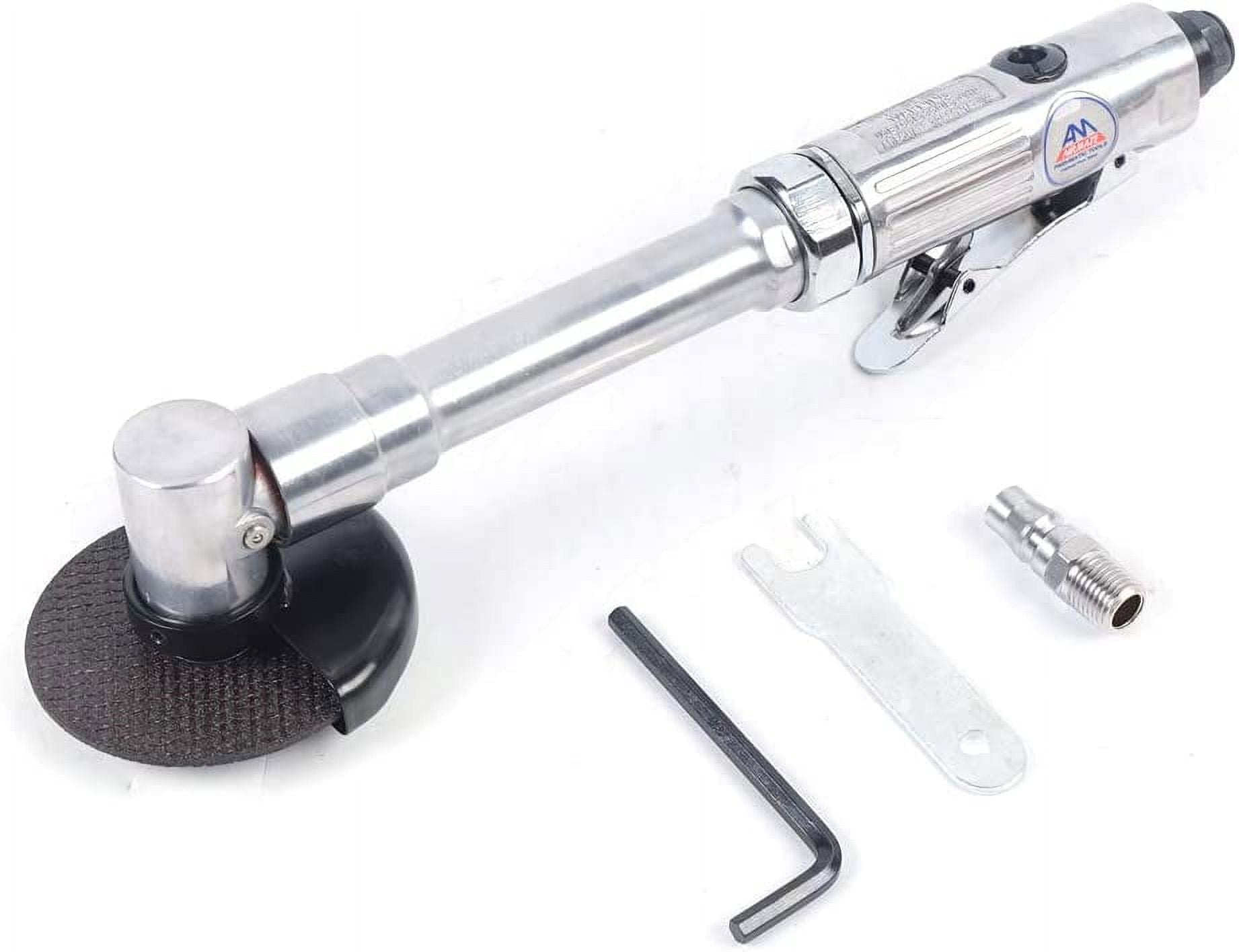 FETCOI Angle Grinder Tool, 1/4 " Pneumatic Cutting Machine Air Angle Grinder Air Cutter Grinding Tool Long Handle