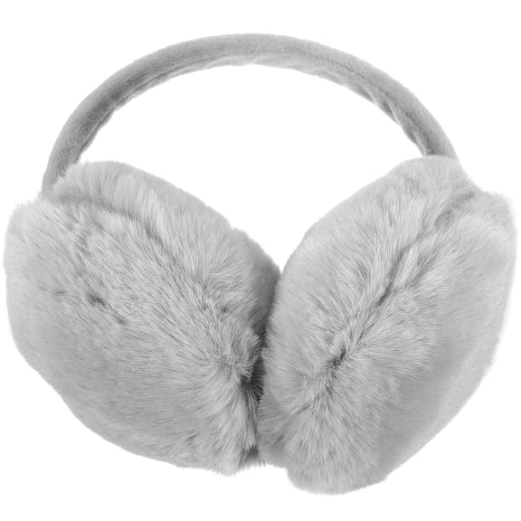 Toyvian Womens Grey Plush Earmuffs Warm Ear Covers for Outdoor Cold Weather