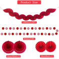 thumbnail image 5 of Red Party Decor 3D Paper Fan Flower Party Banner Circle Dots Garland Hanging Paper Polka Dot Streamer for Wedding Anniversary Bachelorette Birthday Valentines Hen Party Supplies, 5 of 6