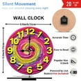 thumbnail image 3 of Rainbow Beaded Spiral Wall Clock Home Decor 10-Inch Silent Wooden Wall Clock, Battery Operated (AA Batteries Not Included), Artistic Home Decor, 3 of 7