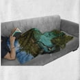thumbnail image 6 of Nature Soft Flannel Fleece Blanket, Small Yacht Floating in Sea Majorca Spain Rocky Hills Forest Trees Scenic View, Cozy Plush for Indoor and Outdoor Use, 70" x 90", Green Aqua Blue, by Ambesonne, 6 of 6
