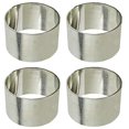 thumbnail image 4 of SKAVIJ Napkin Rings Set of 4 for Dinner Parties, Dining Table Decoration Handmade Napkin Holder (Silver), 4 of 5
